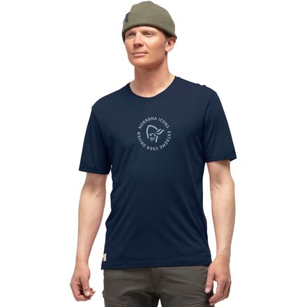 Norrona - Svalbard Wool T-Shirt - Men's - Indigo Night/Blue Fog