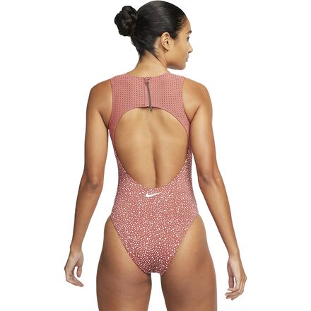 Nike Swim - Water Dots Keyhole Back One-Piece Swimsuit - Women's