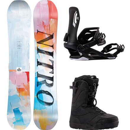 Lectra Abstract w/ Flora TLS + Talent Snowboard Pkg - Wmn