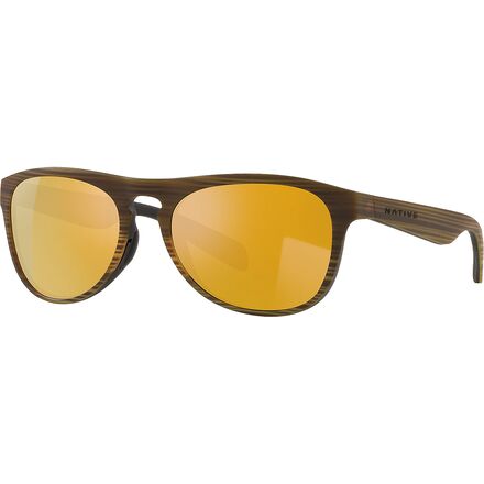 Native Eyewear - Sanitas Polarized Sunglasses - Wood-Black/Bronze Reflex (Brown)