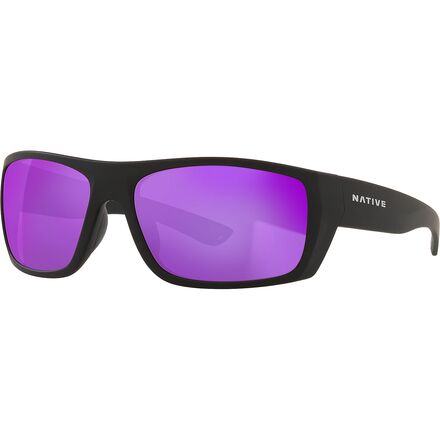 Native Eyewear - Distiller Polarized Sunglasses - Matte Black-Violet Reflex
