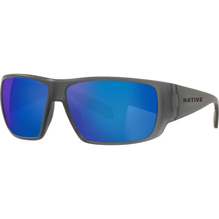 Native Eyewear - Sightcaster Polarized Sunglasses - Matte Smoke Crystal/Blue Reflex