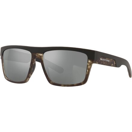 Native Eyewear - El Jefe Polarized Sunglasses - Matte Black/Black Tort-Silver Reflex