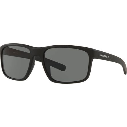 Native Eyewear - Wells Polarized Sunglasses - Matte Black Crystal-Gray