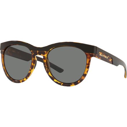 Native Eyewear - La Reina Polarized Sunglasses - Gloss Black/Tort-Bronze Reflex