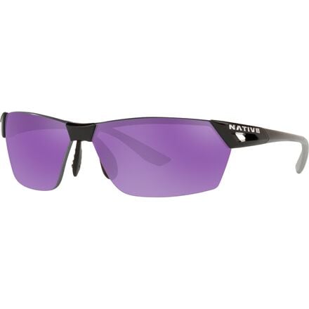 Native Eyewear - Vigor AF Polarized Sunglasses - Gloss Black/Violet Reflex