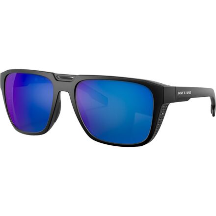 Native Eyewear - Mammoth Polarized Sunglasses - Matte Black/Blue Reflex