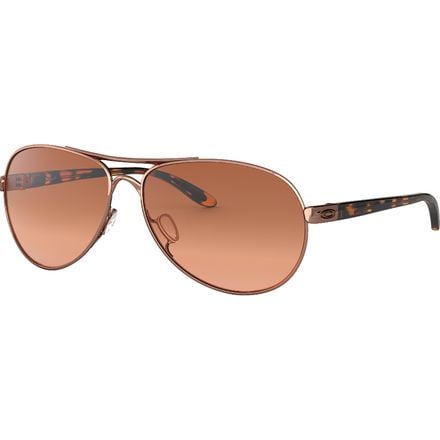 Oakley - Feedback Sunglasses - Women's - Rose Gold/VR50 Brown Gradient