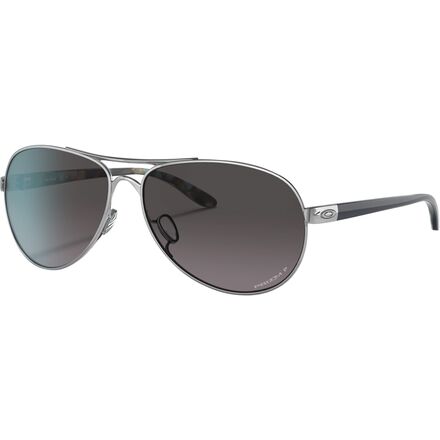 Oakley - Feedback Prizm Sunglasses - Women's - Polished Chrome/PRIZM Grey Gradiant