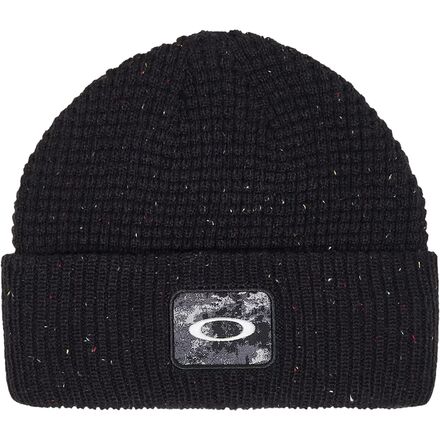 Ellipse Patch Waffle Beanie