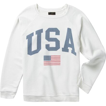 Original Retro Brand - USA Crew Sweatshirt - Women's - Antique White