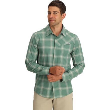 Outdoor Research Astroman Long-Sleeve Sun Shirt - Men's Balsam Plaid M