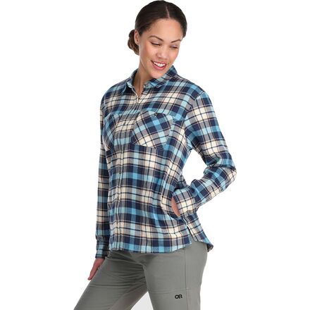 Outdoor Research - Feedback Flannel Shirt - Women's - Mineral Plaid