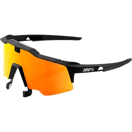 100% - Speedcraft Air Sunglasses - Soft Tact Black-Hiper Red Multilayer Mirror Lens