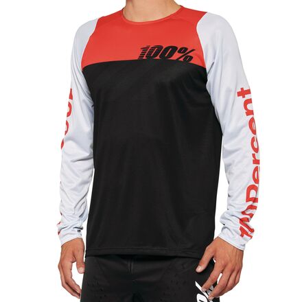 100% - R-Core DH Jersey - Men's - Black/Racer Red