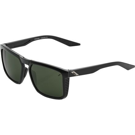 100% - Renshaw Cycling Sunglasses - Gloss Black/Grey Green Lens