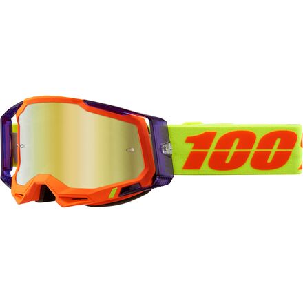 100% - Racecraft 2 Mirrored Lens Goggles - Panam/Mirror Gold Lens