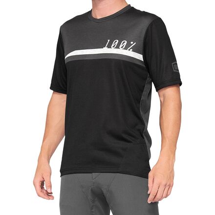 100% - Airmatic Short-Sleeve Jersey - Men's - Black/Charcoal