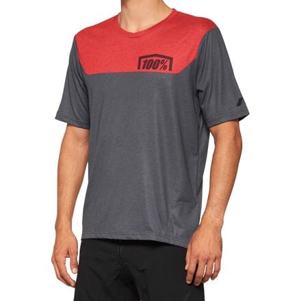 100% - Airmatic Short-Sleeve Jersey - Men's - Charcoal/Racer Red