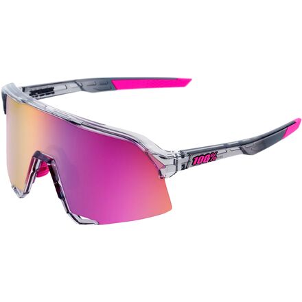 100% - S3 Sunglasses - Polished Translucent Grey