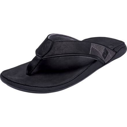 Olukai - Tuahine Flip Flop - Men's - Black/Black