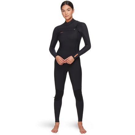 O'Neill - Hyperfreak 3/2+mm Chest-Zip Full Wetsuit - Women's - Black/Black