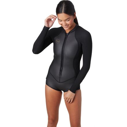 O'Neill - Bahia 2/1 Front-Zip Long-Sleeve Surf Suit - Women's - Glide Black/Black/Black