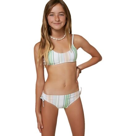 O'Neill - Beach Stripe Scoop Bralette Swim Set - Girls' - Multi Beach Stripe