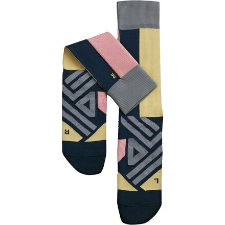 On Running - High Sock - Men's - Navy/Dustrose