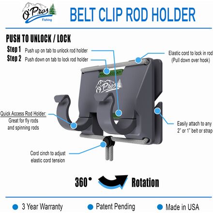 O'Pros - Belt Clip Rod Holder