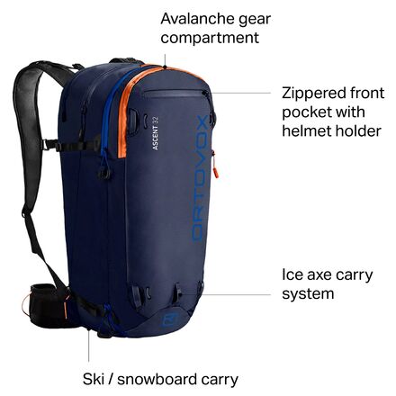 Ortovox - Ascent 32L Backpack - Desert Orange