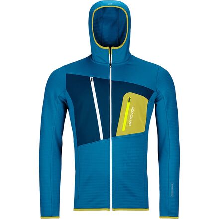 Ortovox - Merino Fleece Grid Hooded Jacket - Men's - Heritage Blue