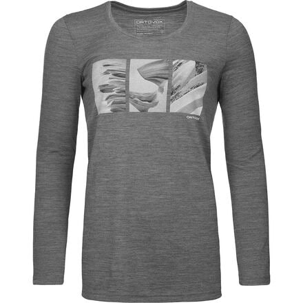 Ortovox - 185 Merino Shape Pic Long-Sleeve T-Shirt - Women's - Mid Grey Blend