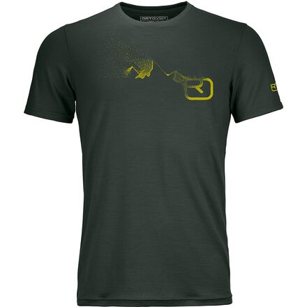 Ortovox - 185 Merino Logo Spray T-Shirt - Men's - Green Pine