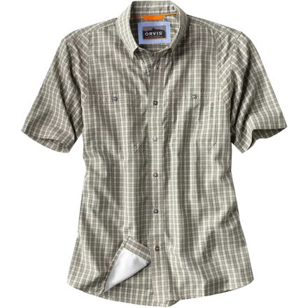 Orvis - Tech Chambray Plaid Short-Sleeve Workshirt - Men's - Juniper/White