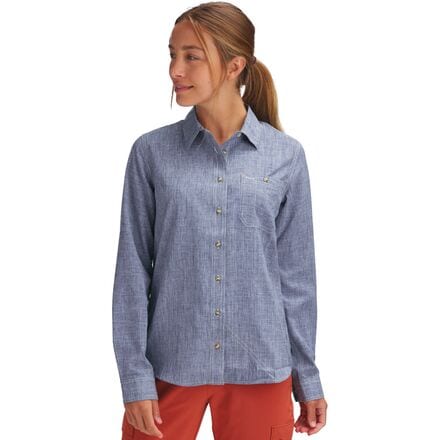Orvis - Tech Chambray Work Shirt - Women's - Blue Chambry