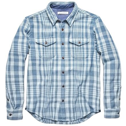 Outerknown - Blanket Shirt - Men's - Adriatic Lucent Plaid