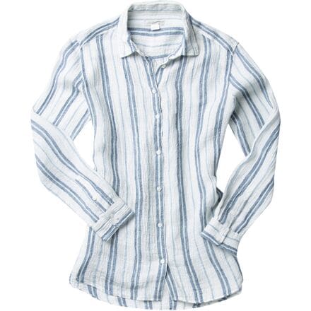 Outerknown - Costa Shirt - Women's - Cobalt Sunlit Stripe