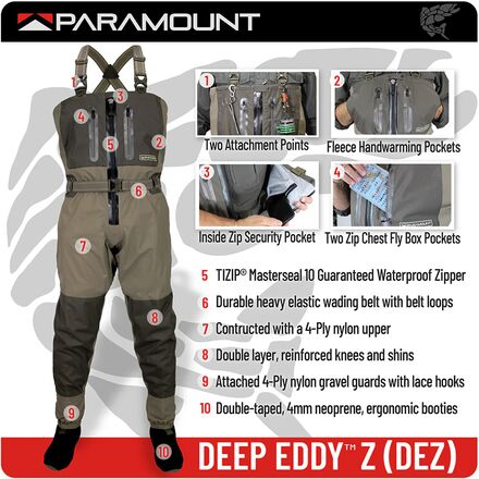 Paramount Outdoors - Deep Eddy Zippered Wader - Men's
