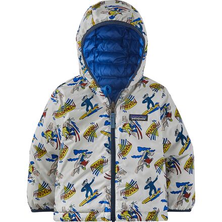 Patagonia - Reversible Down Sweater Hoodie - Infant Boys' - Mr. Badger/Dyno White