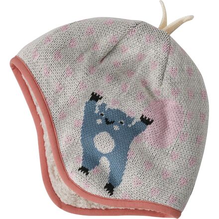 Patagonia - Baby Reversible Beanie - Infants' - Bear with Me Knit: Wool White