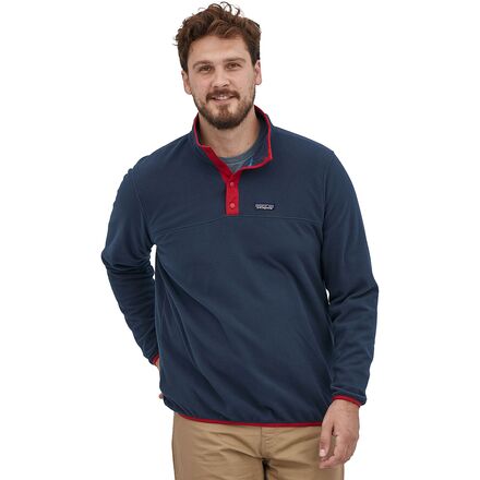 Patagonia - Micro D Snap-T Fleece Pullover - Men's - New Navy/Classic Red