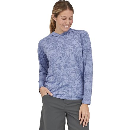 Patagonia - Capilene Cool Daily Hoodie - Women's  - Monkey Flower/Light Current Blue