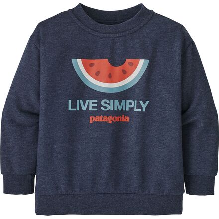 Patagonia - Lightweight Crew Sweatshirt - Infants' - Live Simply Melon/New Navy