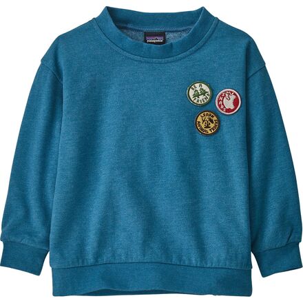 Patagonia - Lightweight Crew Sweatshirt - Toddler Boys' - Change Jr Patches: Wavy Blue