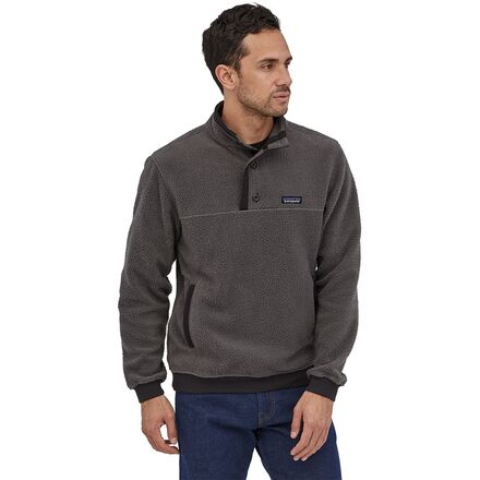 Patagonia - Shearling Button Pullover Fleece - Men's - Forge Grey