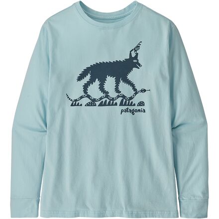 Patagonia - Regenerative Graphic Long-Sleeve T-Shirt - Kids' - Chaparral Pals/Fin Blue