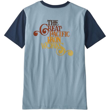 Patagonia - Graphic Organic T-Shirt - Kids' - GPIW Logo: Steam Blue