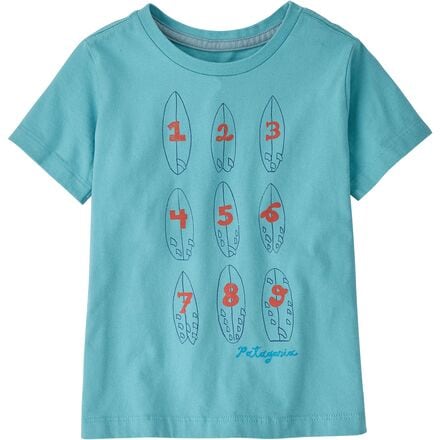 Patagonia - Regenerative Organic Cotton Graphic T-Shirt - Toddlers' - Fin Counter/Iggy Blue
