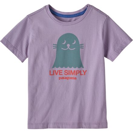 Patagonia - Regenerative Organic Cotton Live Simply T-Shirt - Toddlers' - Live Simply Seal/Lune Purple